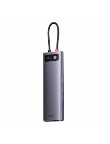 Baseus Metal Gleam multifunktionell HUB USB Typ C 12in1 HDMI / DP / USB Typ C / minijack 3,5 mm / RJ45 / SD (WKWG020213)