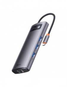 Baseus Metal Gleam Series 7-i-1 USB Typ C HUB dockningsstation - 2 x HDMI / 3 x USB 3.2 Gen. 1 / 1 x Strömförsörjning / 1 x RJ-4