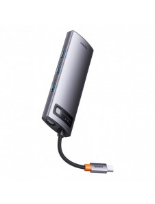 Baseus Metal Gleam Series 7-i-1 USB Typ C HUB dockningsstation - 2 x HDMI / 3 x USB 3.2 Gen. 1 / 1 x Strömförsörjning / 1 x RJ-4