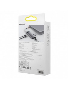Baseus Metal Gleam Series 7-i-1 USB Typ C HUB dockningsstation - 2 x HDMI / 3 x USB 3.2 Gen. 1 / 1 x Strömförsörjning / 1 x RJ-4