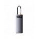 Baseus Metal Gleam Series 7-i-1 USB Typ C HUB dockningsstation - 2 x HDMI / 3 x USB 3.2 Gen. 1 / 1 x Strömförsörjning / 1 x RJ-4