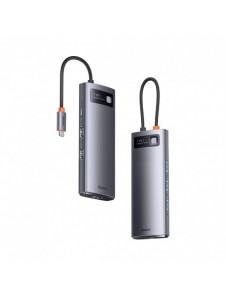 Baseus Metal Gleam Series 7-i-1 USB Typ C HUB dockningsstation - 2 x HDMI / 3 x USB 3.2 Gen. 1 / 1 x Strömförsörjning / 1 x RJ-4