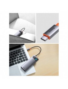 Baseus Metal Gleam Series 7-i-1 USB Typ C HUB dockningsstation - 2 x HDMI / 3 x USB 3.2 Gen. 1 / 1 x Strömförsörjning / 1 x RJ-4