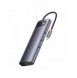 Baseus Metal Gleam Series 8 in 1 USB Typ C HUB-dockningsstation - 1 x HDMI / 3 x USB 3.2 Gen. 1 / 1 x Strömförsörjning / 1 x SD-