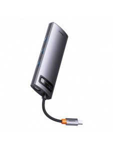 Baseus Metal Gleam Series 8 in 1 USB Typ C HUB-dockningsstation - 1 x HDMI / 3 x USB 3.2 Gen. 1 / 1 x Strömförsörjning / 1 x SD-