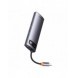 Baseus Metal Gleam Series 8 in 1 USB Typ C HUB-dockningsstation - 1 x HDMI / 3 x USB 3.2 Gen. 1 / 1 x Strömförsörjning / 1 x SD-