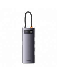Baseus Metal Gleam Series 8 in 1 USB Typ C HUB-dockningsstation - 1 x HDMI / 3 x USB 3.2 Gen. 1 / 1 x Strömförsörjning / 1 x SD-