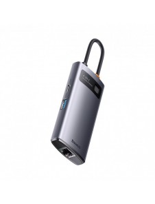 Baseus Metal Gleam Series HUB 4-i-1 USB Typ C - 3 x USB 3.2 Gen. 1 / RJ45 (WKWG070113)