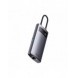 Baseus Metal Gleam Series HUB 4-i-1 USB Typ C - 3 x USB 3.2 Gen. 1 / RJ45 (WKWG070113)