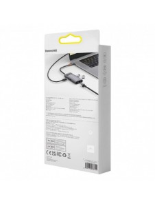 Baseus Metal Gleam Series HUB 4-i-1 USB Typ C - 3 x USB 3.2 Gen. 1 / RJ45 (WKWG070113)