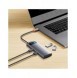 Baseus Metal Gleam Series HUB 4-i-1 USB Typ C - 3 x USB 3.2 Gen. 1 / RJ45 (WKWG070113)