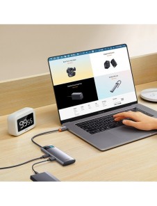 Baseus Metal Gleam Series HUB 4-i-1 USB Typ C - 3 x USB 3.2 Gen. 1 / RJ45 (WKWG070113)