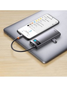 Baseus Metal Gleam Series HUB 4-i-1 USB Typ C - 3 x USB 3.2 Gen. 1 / RJ45 (WKWG070113)