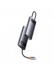 Baseus Metal Gleam Series HUB 4-i-1 USB Typ C - 3 x USB 3.2 Gen. 1 / RJ45 (WKWG070113)
