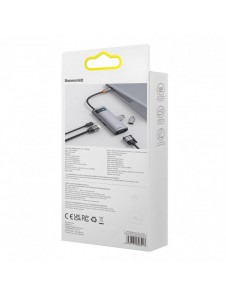 Baseus Metal Gleam Series HUB 6-i-1 dockningsstation USB Typ C - 1 x HDMI / 3 x USB 3.2 Gen. 1 / 1 x Strömförsörjning / 1 x VGA