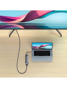 Baseus Metal Gleam Series HUB 6-i-1 dockningsstation USB Typ C - 1 x HDMI / 3 x USB 3.2 Gen. 1 / 1 x Strömförsörjning / 1 x VGA
