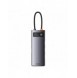 Baseus Metal Gleam Series HUB 6-i-1 dockningsstation USB Typ C - 1 x HDMI / 3 x USB 3.2 Gen. 1 / 1 x Strömförsörjning / 1 x VGA