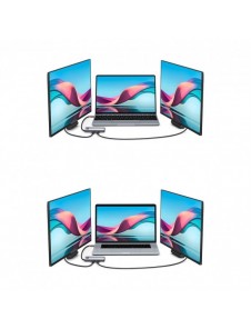 Baseus Metal Gleam Series HUB 6-i-1 dockningsstation USB Typ C - 1 x HDMI / 3 x USB 3.2 Gen. 1 / 1 x Strömförsörjning / 1 x VGA