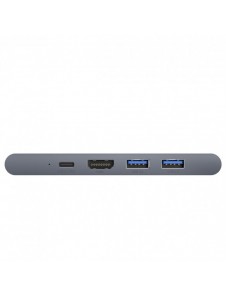 Baseus Multifunctional HUB 7in1 USB C Thunderbolt Dockningsstation (MacBook Pro 2016/2017/2018) grå