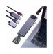 Baseus Multifunctional HUB 7in1 USB C Thunderbolt Dockningsstation (MacBook Pro 2016/2017/2018) grå