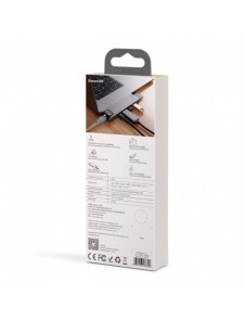 Baseus Multifunctional HUB 7in1 USB C Thunderbolt Dockningsstation (MacBook Pro 2016/2017/2018) grå
