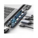 Baseus Multifunctional HUB 7in1 USB C Thunderbolt Dockningsstation (MacBook Pro 2016/2017/2018) grå
