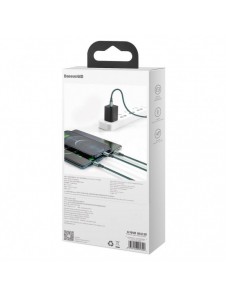Baseus Rapid 3in1 USB Typ C - USB Typ C / Lightning / micro USB-kabel 20 W 1,5 m grön (CAMLT-SC06)
