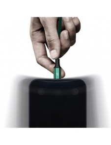 Baseus Rapid 3in1 USB Typ C - USB Typ C / Lightning / micro USB-kabel 20 W 1,5 m grön (CAMLT-SC06)