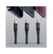 Baseus Rapid 3in1 USB Typ C - USB Typ C / Lightning / micro USB-kabel 20 W 1,5 m grön (CAMLT-SC06)