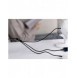 Baseus Rapid 3in1 USB Typ C - USB Typ C / Lightning / micro USB-kabel 20 W 1,5 m grön (CAMLT-SC06)
