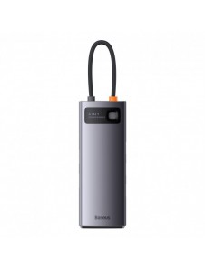 Baseus StarJoy HUB 6-portars USB-C - 3x USB-A / 1x HDMI / 1x RJ45 / 1x USB-C PD grå