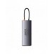 Baseus StarJoy HUB 8-portars USB-C - 3x USB-A / 1x HDMI / 1x RJ45 / 1x SD/TF / 1x USB-C PD grå