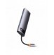 Baseus StarJoy HUB 8-portars USB-C - 3x USB-A / 1x HDMI / 1x RJ45 / 1x SD/TF / 1x USB-C PD grå