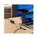 Baseus StarJoy HUB 8-portars USB-C - 3x USB-A / 1x HDMI / 1x RJ45 / 1x SD/TF / 1x USB-C PD grå