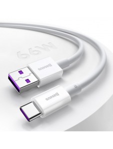 Baseus Superior kabel USB - USB TypeC 66 W 6A 2 m Vit (CATYS-A02)