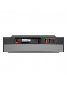 Baseus T-Space Series USB HUB för Tesla Model 3/Y med inbyggd 45W USB C-kabel - Svart