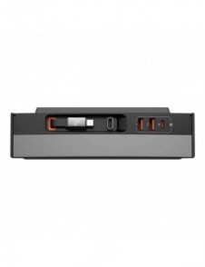 Baseus T-Space Series USB HUB för Tesla Model 3/Y med inbyggd 45W USB C-kabel - Svart