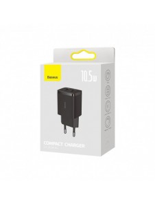 Baseus Compact laddare 2x USB 10,5W svart (CCXJ010201)