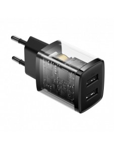 Baseus Compact laddare 2x USB 10,5W svart (CCXJ010201)