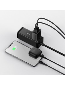 Baseus Compact laddare 2x USB 10,5W svart (CCXJ010201)
