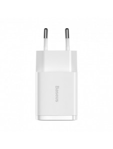 Baseus Compact laddare 2x USB 10,5W vit (CCXJ010202)