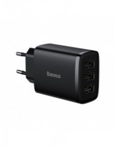 Baseus Compact laddare 3x USB 17W svart (CCXJ020101)