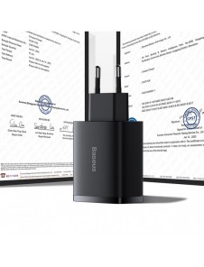 Baseus Compact laddare 3x USB 17W svart (CCXJ020101)