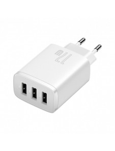 Baseus Compact laddare 3x USB 17W vit (CCXJ020102)