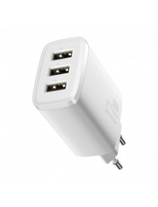 Baseus Compact laddare 3x USB 17W vit (CCXJ020102)