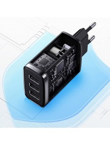 Baseus Compact laddare 3x USB 17W vit (CCXJ020102)