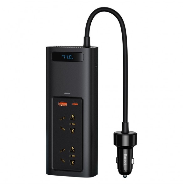 Baseus In-car Inverter 150W (220V CN/EU) svart (CRNBQ-A01)
