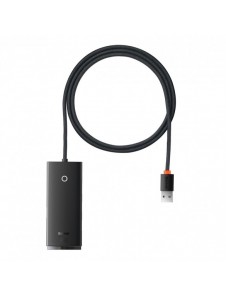 Baseus Lite Series HUB-adapter USB-A till 4xUSB-A 3.0 5Gb/s svart (WKQX030101)