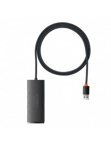Baseus Lite Series HUB-adapter USB-A till 4xUSB-A 3.0 5Gb/s svart (WKQX030101)