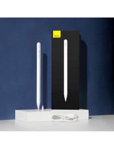 Baseus Capacitive Active Stylus Penna för iPad vit + USB Type C 3A 0,3 m kabel (SXBC000102)